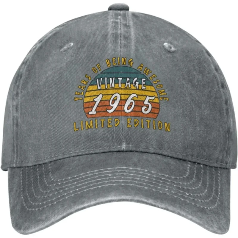 

Y2K Vintage 1965 Birthday Retro Sports Denim Cap