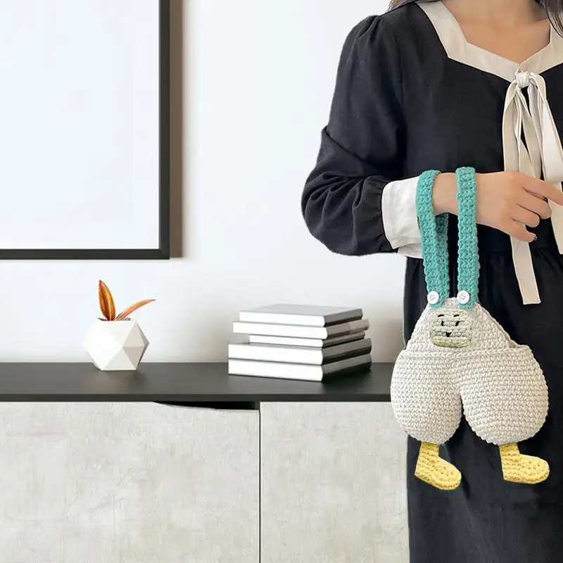 Stylish Crochet Phone Holder Tote Bag