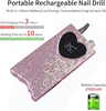 Torno Electrico para Unas Electric Nail Drill with Rhinestone unas recargable de 35000 RPM Heart Shape Wireless Pedicure Grinder 3