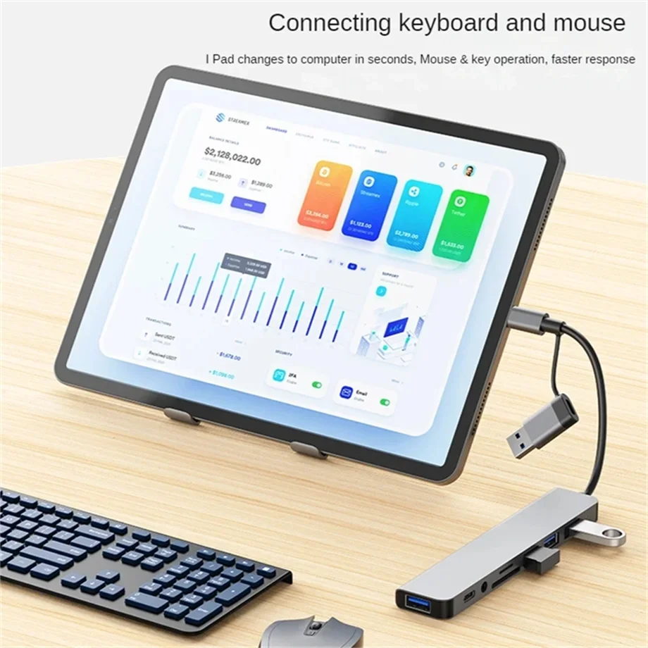 8 in 2 USB HUB C type-c HUB USB C to USB 3.0 HDTV-Compatible Dock for MacBook Pro For Nintendo Switch USB-C Type C 3.0 Splitter 4