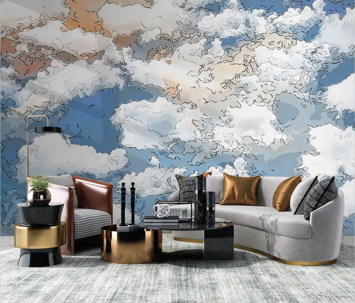 

Custom sky clouds Mural Wallpaper 3D Wall Painting Photo art Wallpapers For Living Room Bedroom papier peint papel de parede 3d