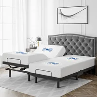 Adjustable Bed Frame Split King Size with Remote & Massage  Syncable Electric Beds Bases Zero Gravity Dual 1