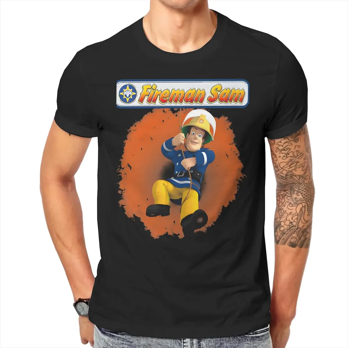 Secret Fireman Sam Anime T Shirt Graphic Crewneck Cotton Clothes