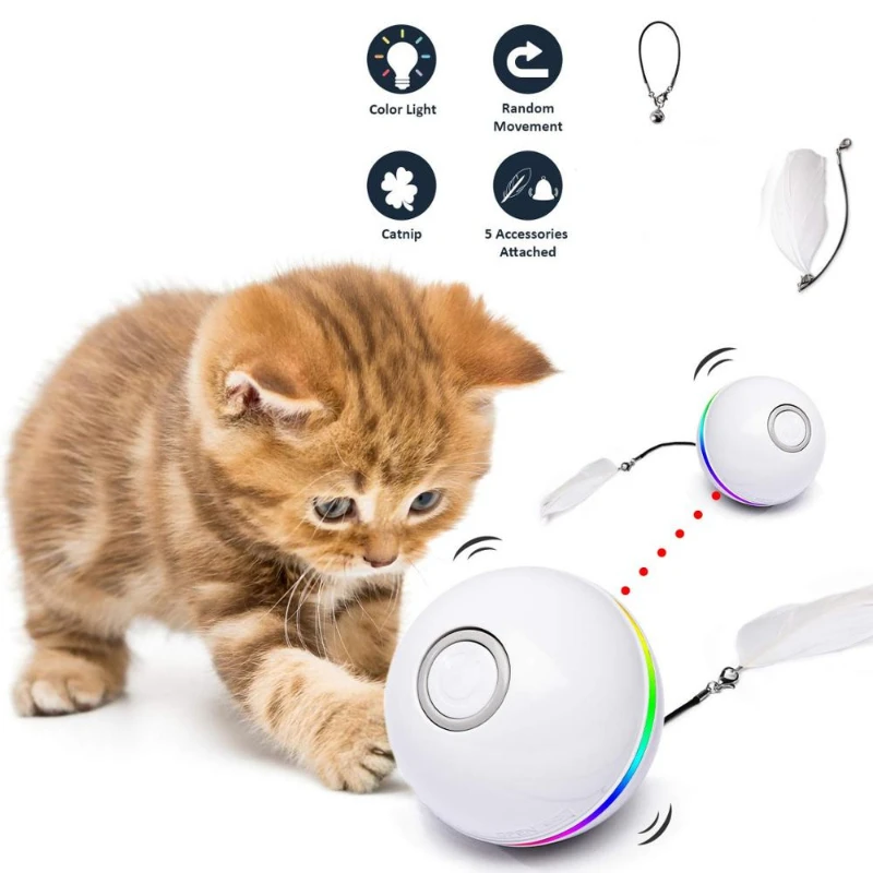 Cat Toys Automatic Rotating Li Automatic Cat Toy Smart Ball