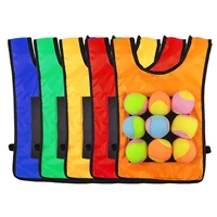Sticky Dodge Ball Game Vest Outdoor Sports Toy Jersey Fabric  Props Throw Catch Soft Fleece Balls Safe for Kids Teens Adults 4