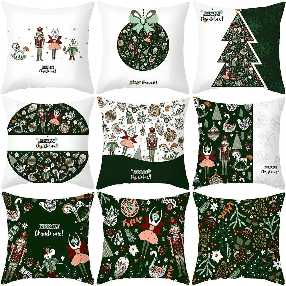 

Christmas Tree Fairytale Cartoon Green Anime Character Double Sided Pillow Cover Sofa Car Cushion Kids Room Home Decor DF797
