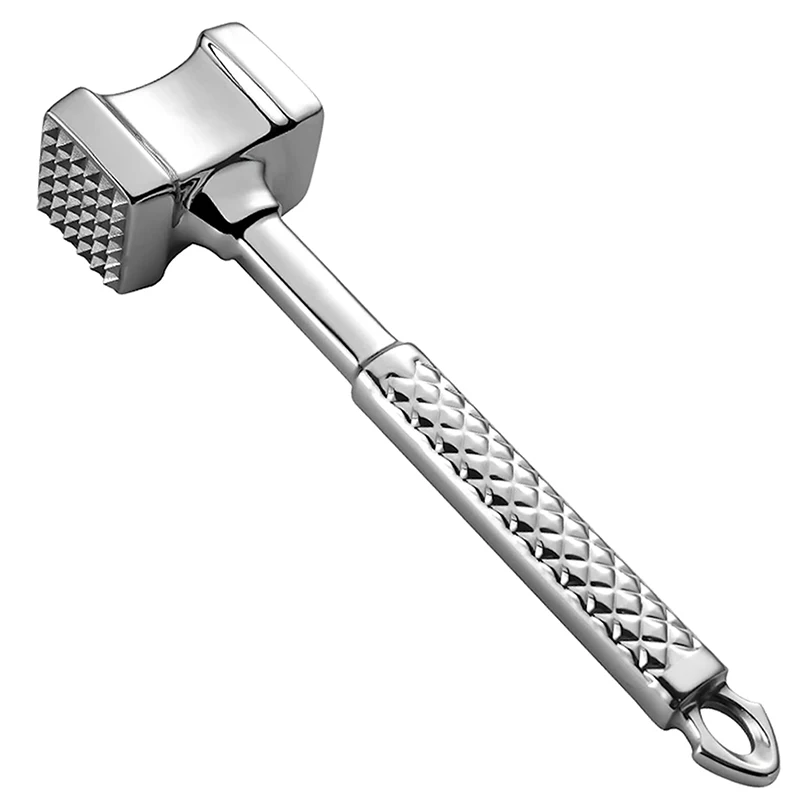 304 Stainless Steel Meat Tenderizer Hammer, Dual Sided Meat Mallet Pounder for Beef, Steak & Poultry - Kitchen Tools