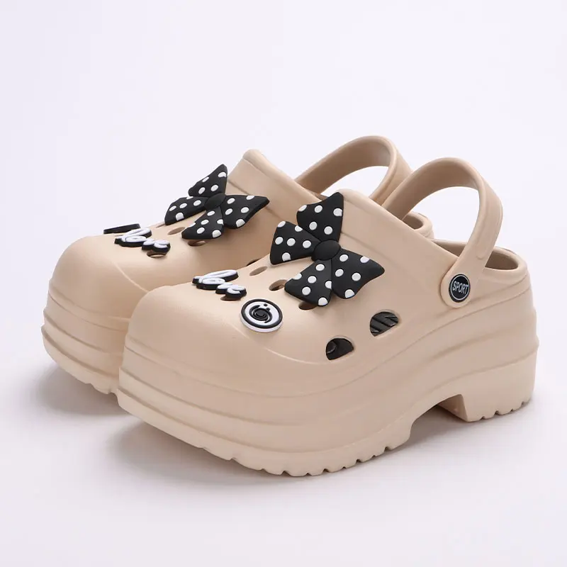 Eva Chunky Platform Sandals for Women 2024 Summer Thick Bottom Clogs Slippers Woman Closed Toe Non-Slip Beach Garden Shoes Slide