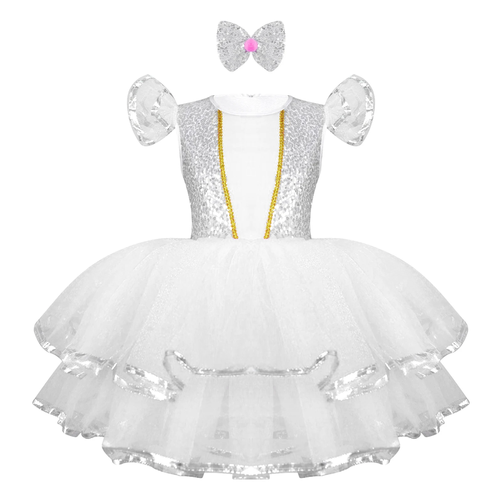 

Sparkly Sequin Ballet Tutu Dress Kids Girls Birthday Party Vestido Ball Gown Easter Ballet Tutu Costume Stage Performance Outfit