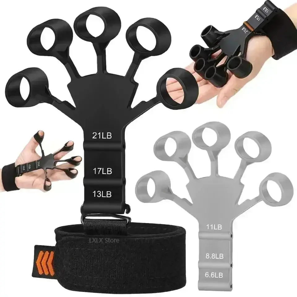 Finger Exerciser Silicone Grip Training Exercise Finger Stretcher Strengthener Arthritis Trainer Hand Brush Expander