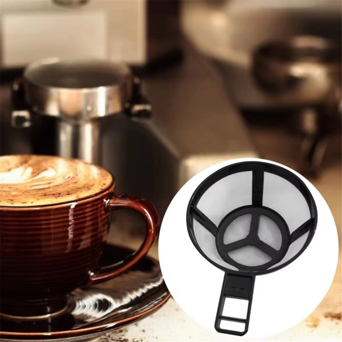 SEMOIC Adjustable Ground Coffee Filter Screen-Ergonomic, Protable Design for Precise, Easy-to-Clean Grinding Experience