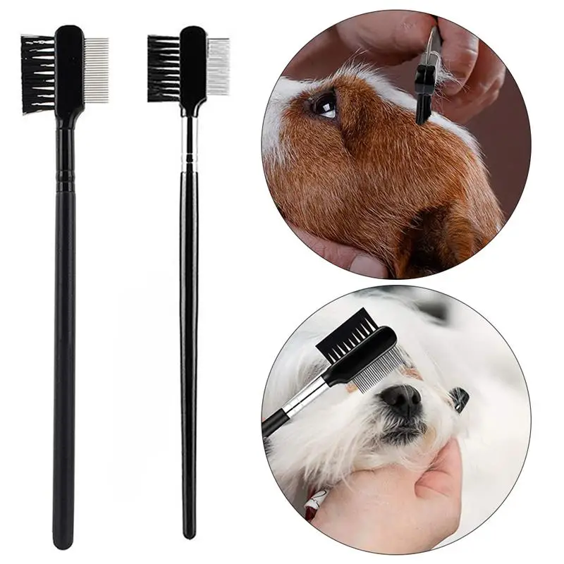 Pet Eye Comb Brush Tear Stain Remover Double-Sided Grooming Removing Crust Mucus for Small Cat Dog | Дом и сад