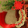 Home Chinese Knot Hanging Decor Good Luck 29cm Brass+cotton Rope Car Hanging Copper Coin Feng Shui Decor Health 2
