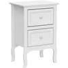 White Nightstand Set of 2, Nightstands with 2 Drawers, Bed Side Table/Night Stand, Small Nightstand for Bedroom 5