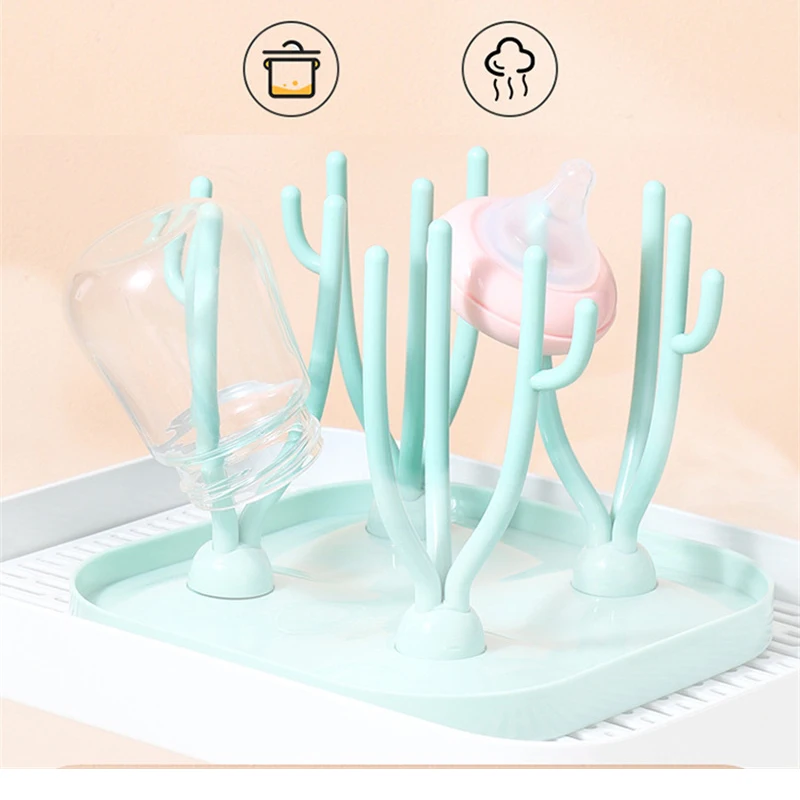 Baby Bottle Drying Rack Foldable Baby Bottle Cleaning Dryer Drainer Pacifier Feeding Cup Holder Detachable Nipple Shelf bottle drying rack,baby bottle drying rack,feeding bottle drying rack