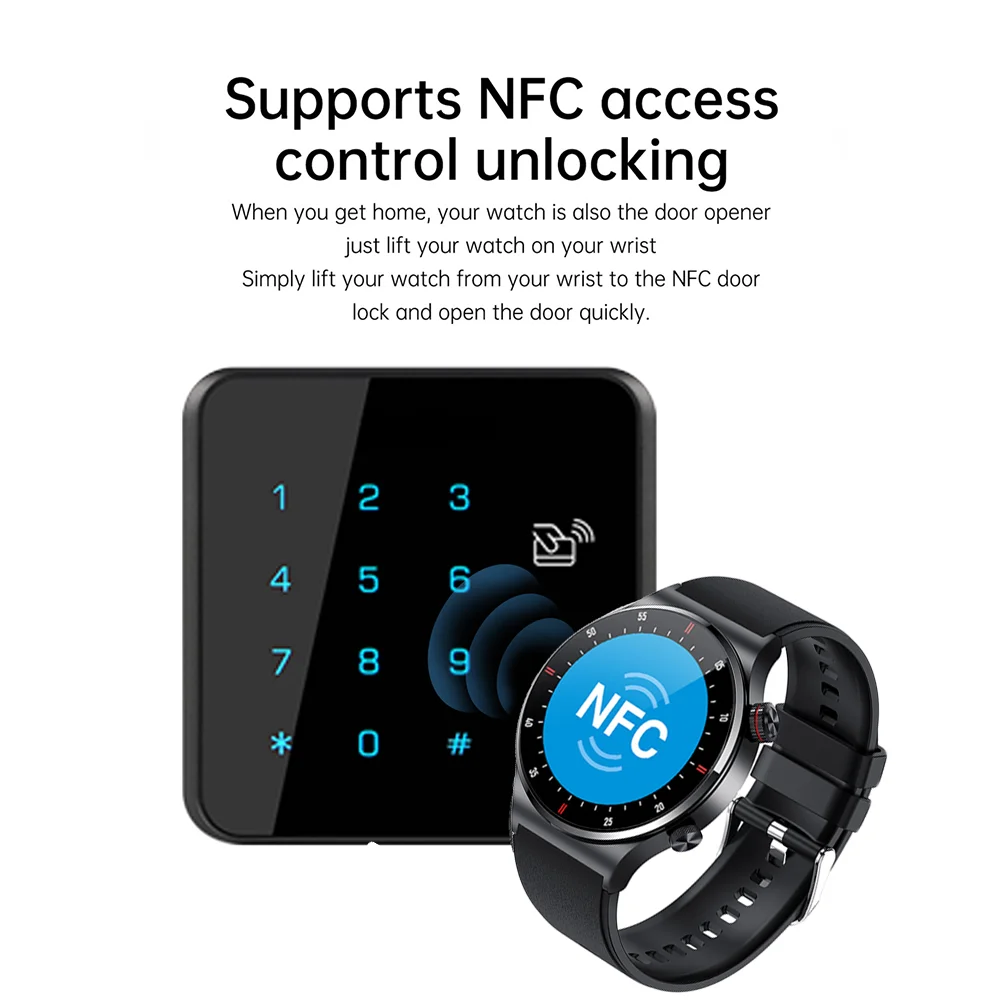 2026 Fashion Smartwatch HD Touch Heart Rate Bluetooth Call Sleep Monitoring NFC Weather Sport Mode Smart Watch For Android IOS 6