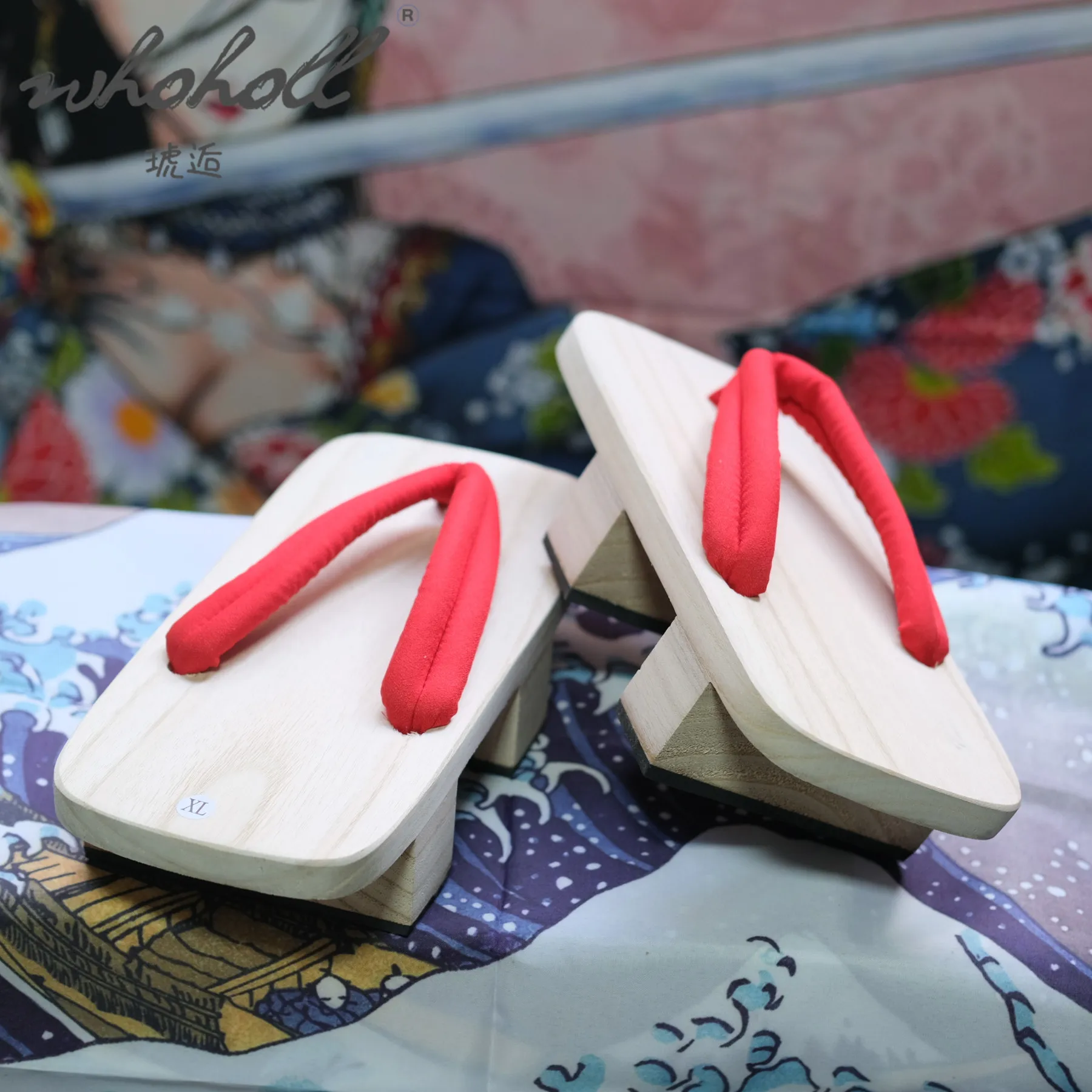 SlimpleStudio Legno Giapponese Uomini Cosplay Scarpe in Legno Giapponese Geta Geta Zoccoli Kimono Pantofole Spa Flip Flop Spiaggia Sandali all'aperto-8_39 .Sandali Unisex Geta. (Color : 2, Size : 40