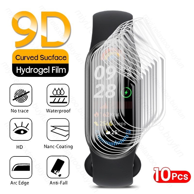 10PCS 9D Curved Soft Hydrogel Film For Xiaomi Band 9 Screen Protector Not Glass on Xiomi Mi Band9 MiBand9 Smartband Accessories