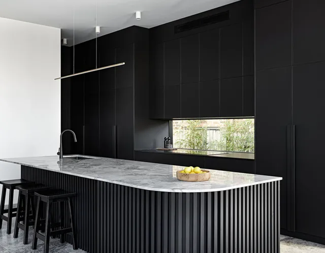 MATTE BLACK KITCHEN SET  VISCATO 3D visualization studio