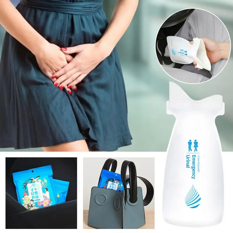 CarUrineBagEmergencyPortablePEMaterialUnisexUrinalToiletPouch