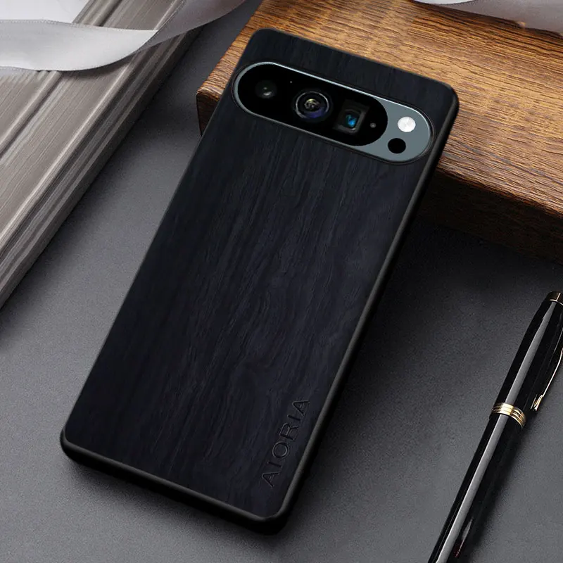 Durable Wooden Pattern Leather Phone Case Cover