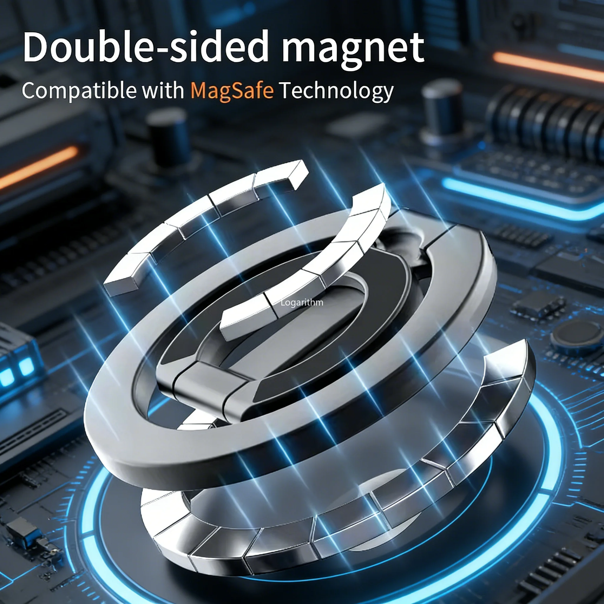 Magnetic Dual-Sided 360° Rotating Ultra-Thin Foldable Portable Phone Stand