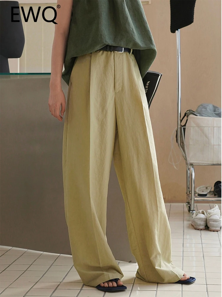  Korean Style Wide Leg Pants Women Straight Loose High