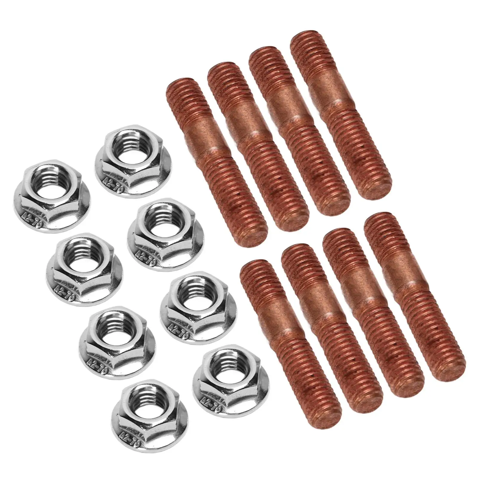M8 1.25 Threaded Studs Kit Exhaust Manifold Hardware Kit 8mm for car