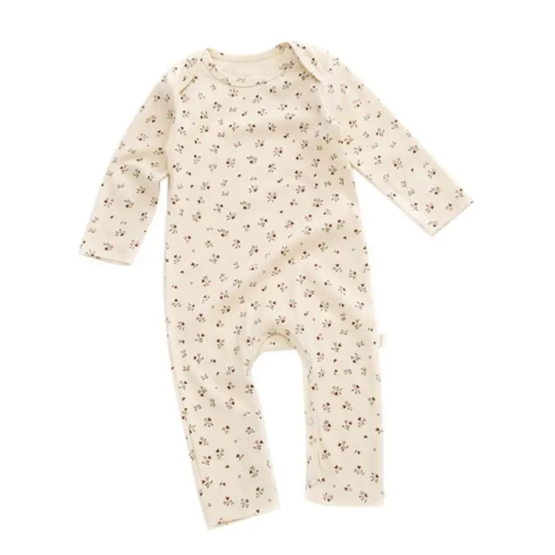 

Autumn Baby Girl Boy Romper Toddler O Neck Long Sleeves Jumpsuit Cartoon Little Cherry Orange Newborn Outfit 0-24 Months