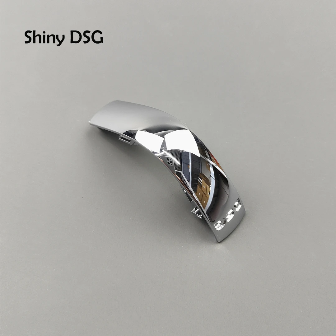 Chrome Matt Leather Shift Knob Gear Side Cover with DSG Emblem