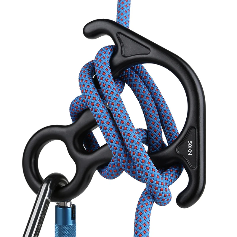 Rock Climbing Equipment 50KN Descender For Rock Climbing