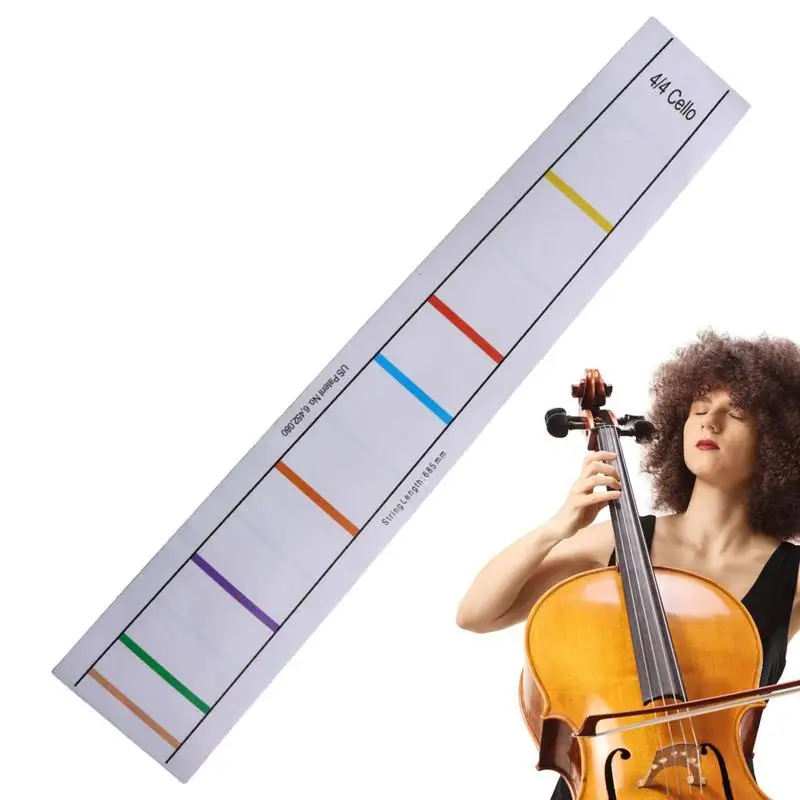 4/4 1/2 1/4 3/4 1/8 Professional Cello Finger Position Marker Sticker Contrabass Electric Cello Exercise Fingering Stickers Cello Sticker Accessory