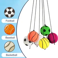 Elastic Hand Swing Ball Wrist Strap PU Elastic Ball Outdoor Exercise Fitness Hand Swing Ball Elastic Ball Children's Rope Toy