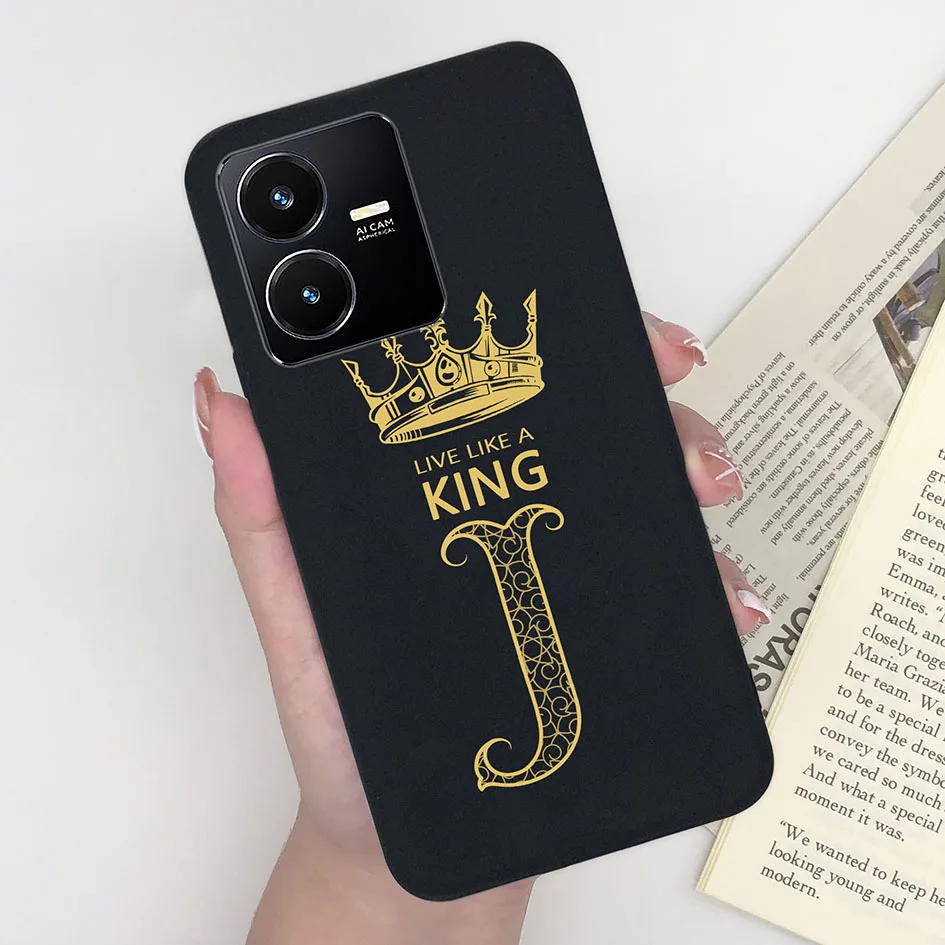 Luxury Fashion Matte Crown Alphabet Pattern Soft Phone Cover