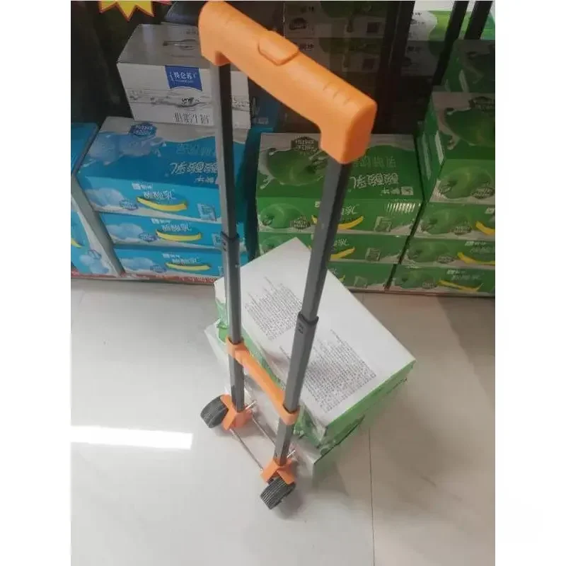 Lightweight Folding Hand Truck, Portable Luggage Cart with Wheels for Personal, Moving, Travel and Shopping Use, Support 66lbs