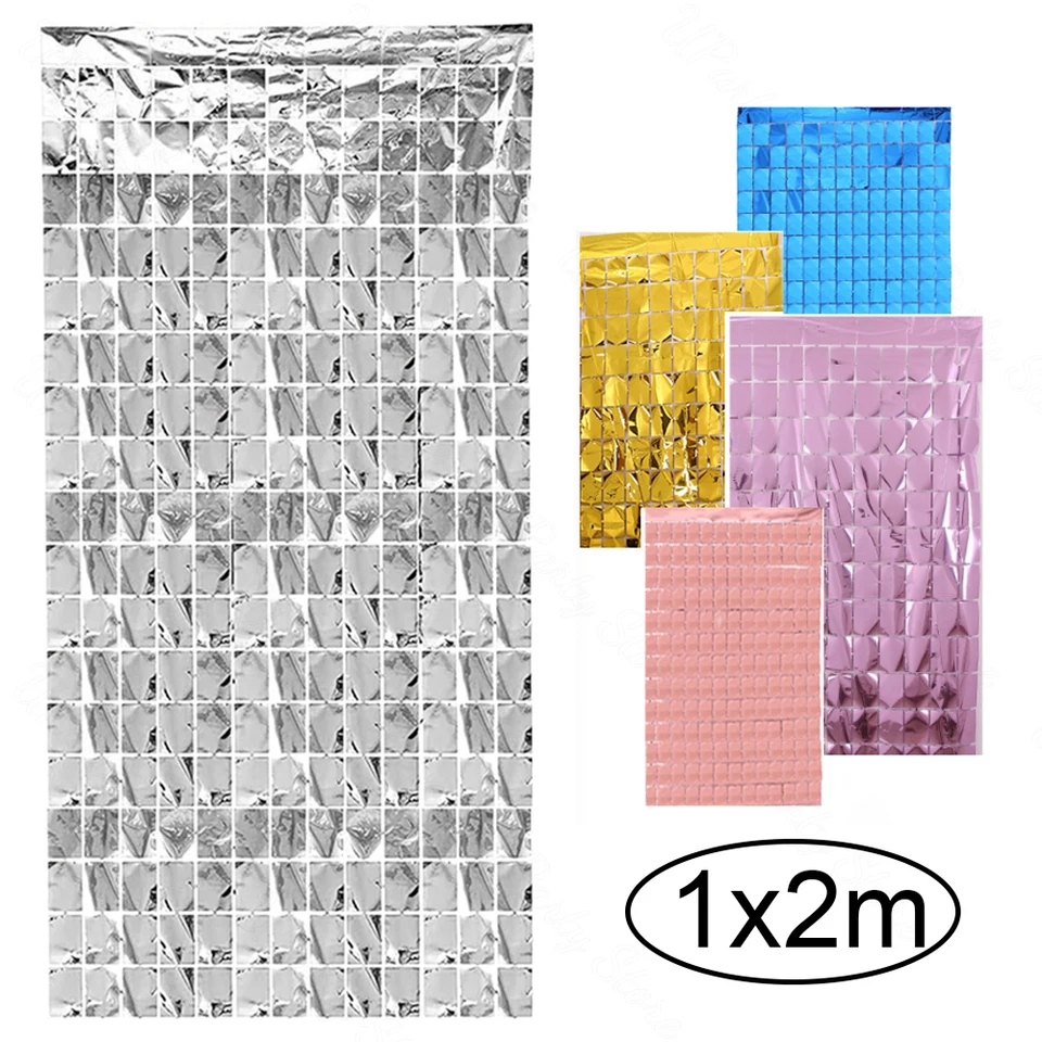 1 set/2 pezzi tende per fondale in tulle con luci per decorazioni per spettacoli fotografici per feste di matrimonio, baby shower, feste di compleanno  15