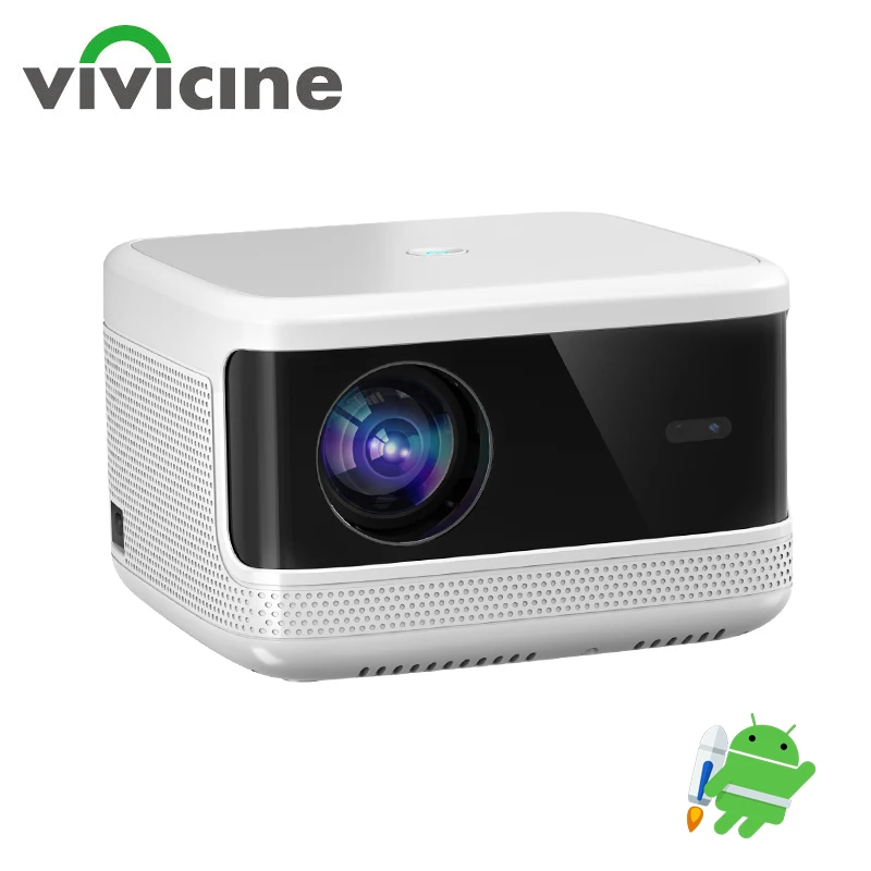 Vivicine K6 Android 9.0 Full HD 1080P Projector,Portable Digital Focus LED WiFi Home Theater Video Proyector Beamer