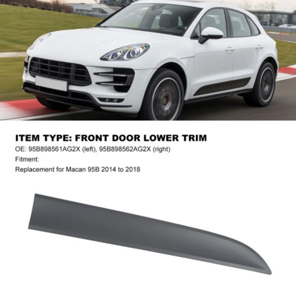 OE 95B898562AG2X 95B898561AG2X Front door lower anti-collision panel（Spray painted surface） for 95B PORSCHE MACAN