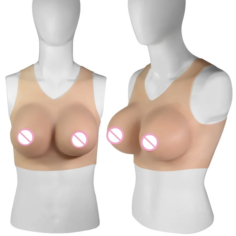 Multi-Size Silicone Breast Prostheses Female Wearable Male Breast Stick Cd Transvestite Transvestite Adult Cosplay Plate