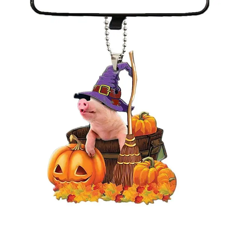 

Halloween Car Ornament Pumpkin Animal Car Decor For Women Rearview Mirror Accessories Dashboard Accessories Pumpkin Animal