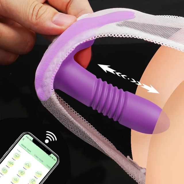 APP Stoßvibrator für Frauen Klitoris Stimulator Rotierender Teleskop Tragbarer Dildo G-Punkt-Massage Erwachsenes Sexspielzeug für Frauen