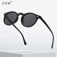Nouvelles lunettes de soleil polarisées rétro hommes femmes mode petites lunettes de soleil rondes pour homme femme littéraire Vintage nuances lunettes de conduite 3