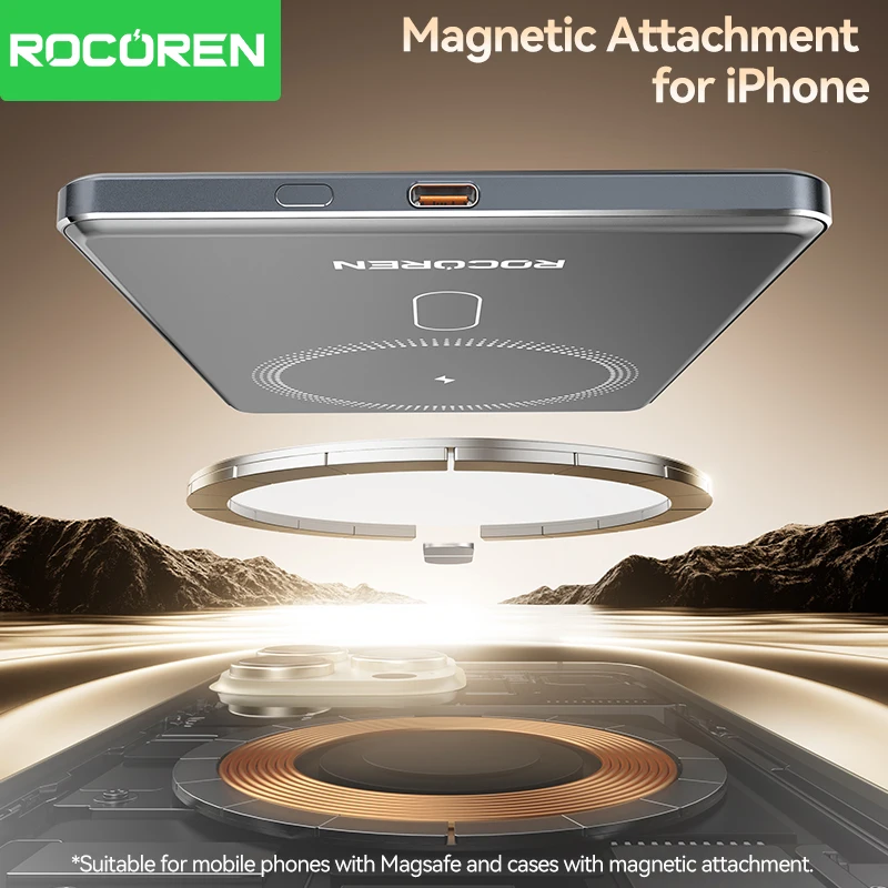 Power bank 10000mAh 5000mAh magnetic fast charging portable wireless charger battery iPhone 17 16 Pro Max