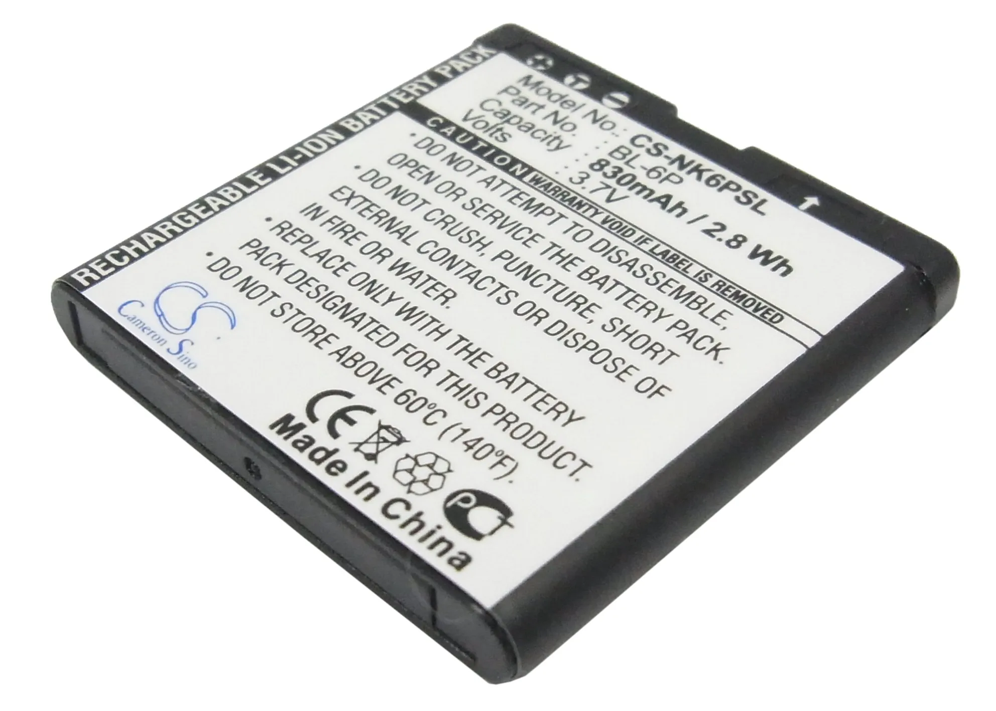 750Mah Bp-6P Bl-6P Batteria Per Nokia 6500 6500C 6500 Classic 7900 7900P