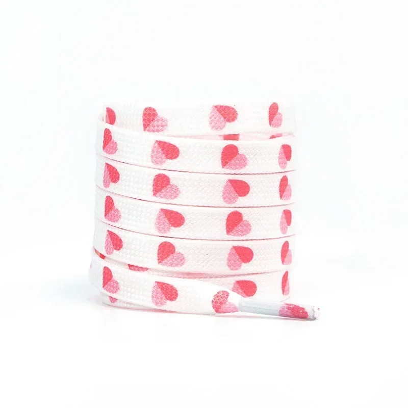 Romantic Pink Heart Shoelaces for Valentine's Day Sneakers