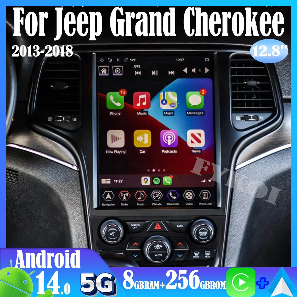 ジープ グランドチェロキー 2013-2018用 Android 15 カーラジオ 車載