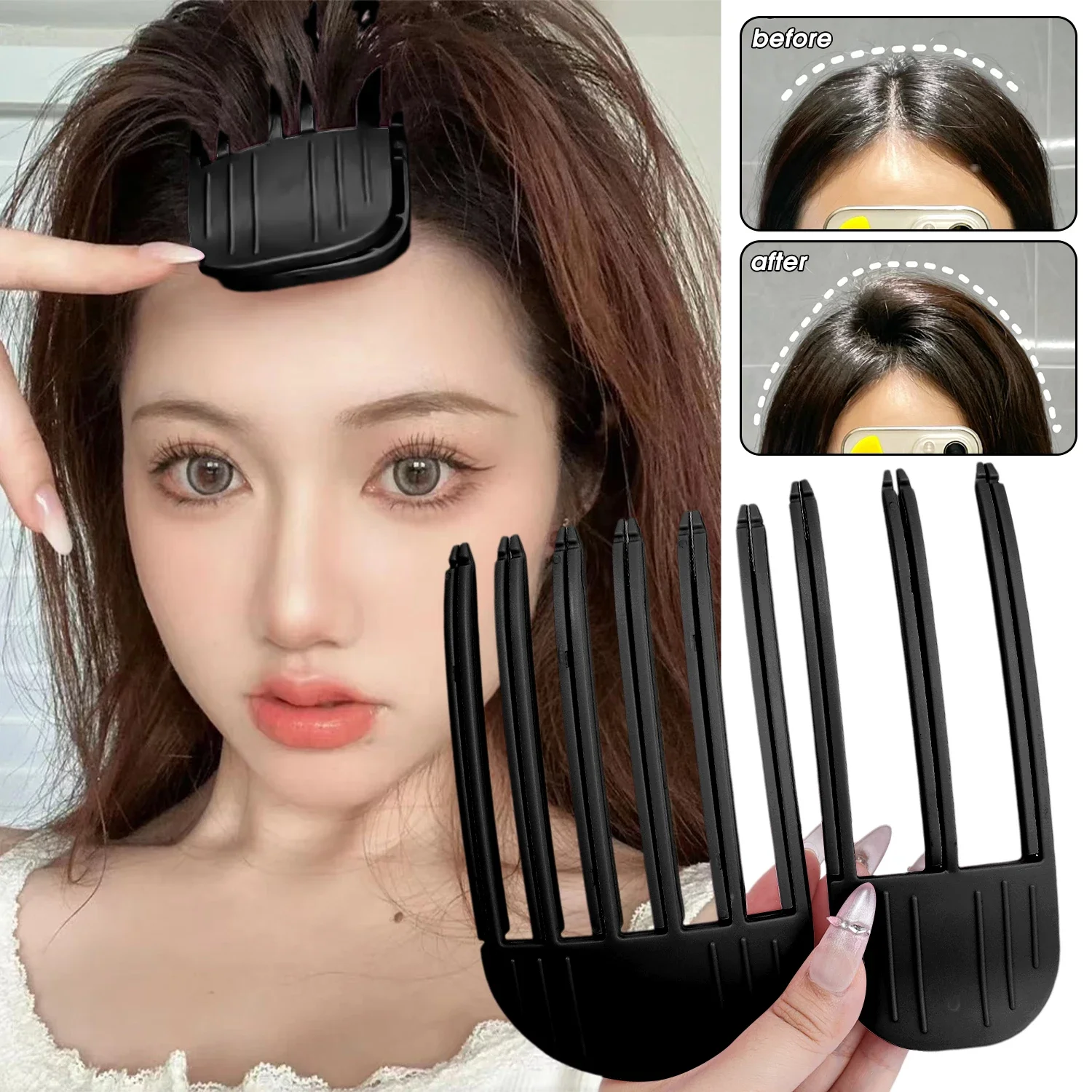 Hairs Roots Clips No Heat High Hairs Curler Styling Fluffiness Volume 3/6Teeth Wind Sculpting Comb hair styling tool,hair curling tools