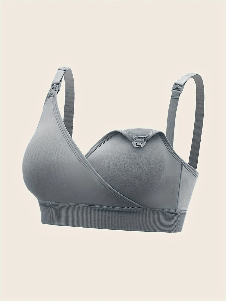 3 PCS Set Breathable Front Open Nursing Bra Maternity Underwear Pregnancy Bra Full Cup Wireless Comfortable Breastfeeding Bra 5