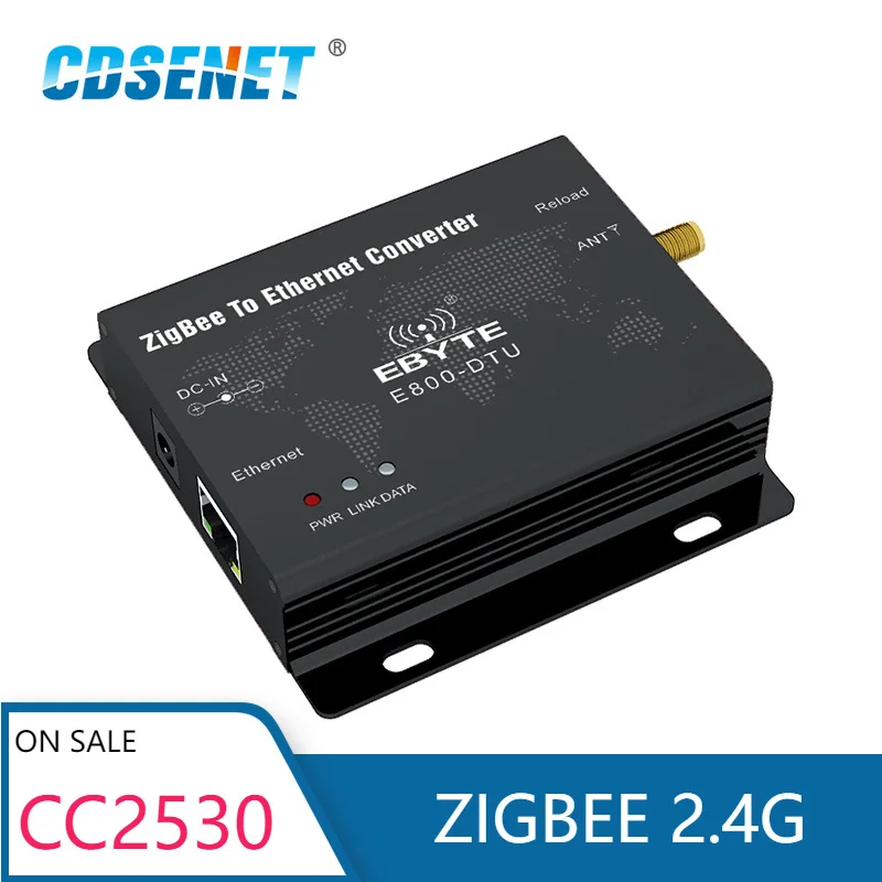 

CC2530 ZigBee Ethernet Wireless Data Transceiver Module 27dBm TCP UDP Long Range Ad Hoc Network 500mW Transmitter and Receiver