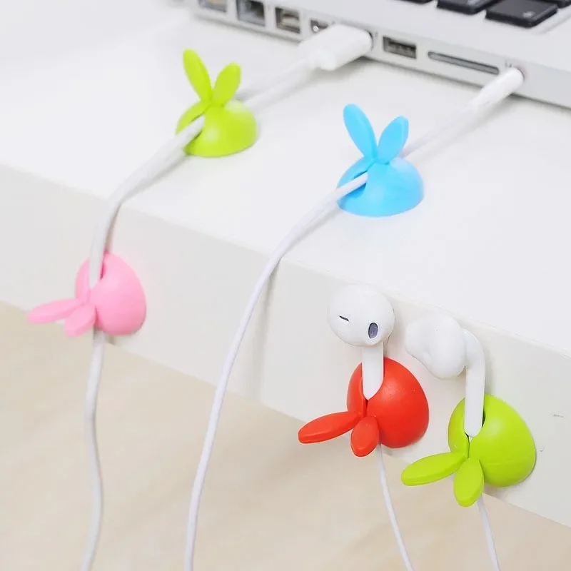 

Silicone Cable Winder Cable Organizer Small Self Adhesive Household Finishing Clip Desktop Hub Line Holder Line Finishing Clip